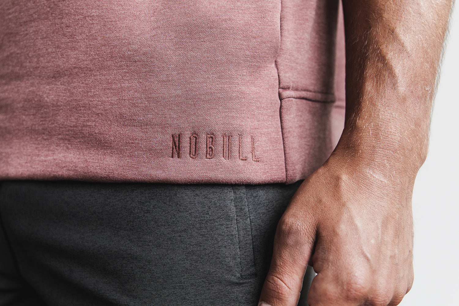 Men's Nobull Hoodie Pink | 942860-LED