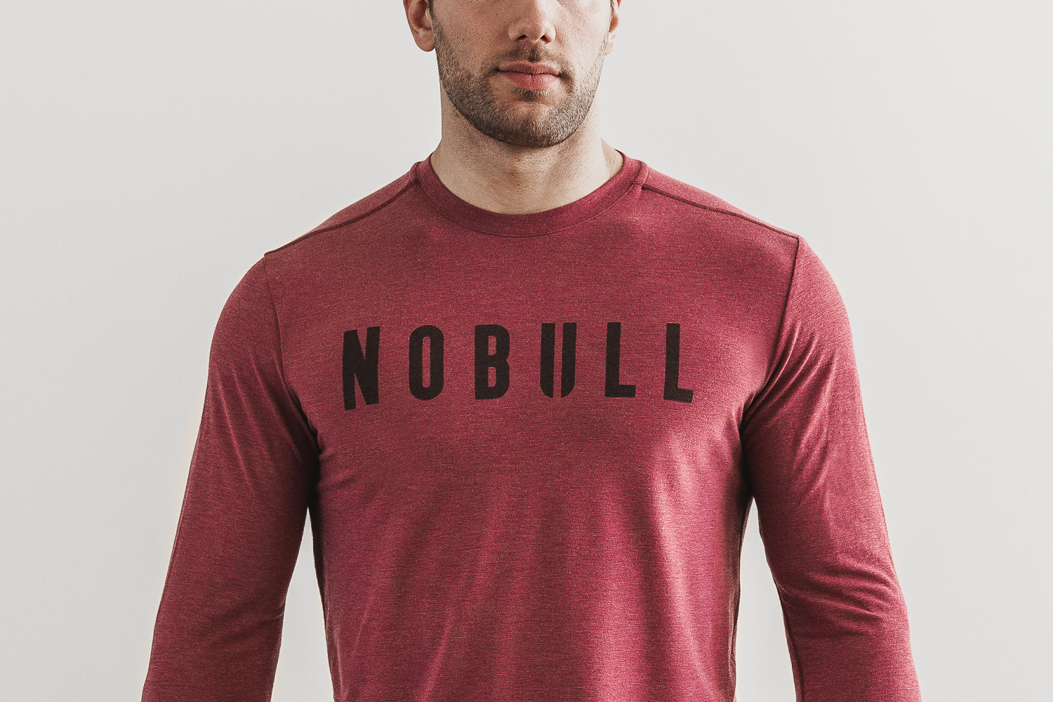 Men's Nobull Long Sleeve Red | 253419-SUY