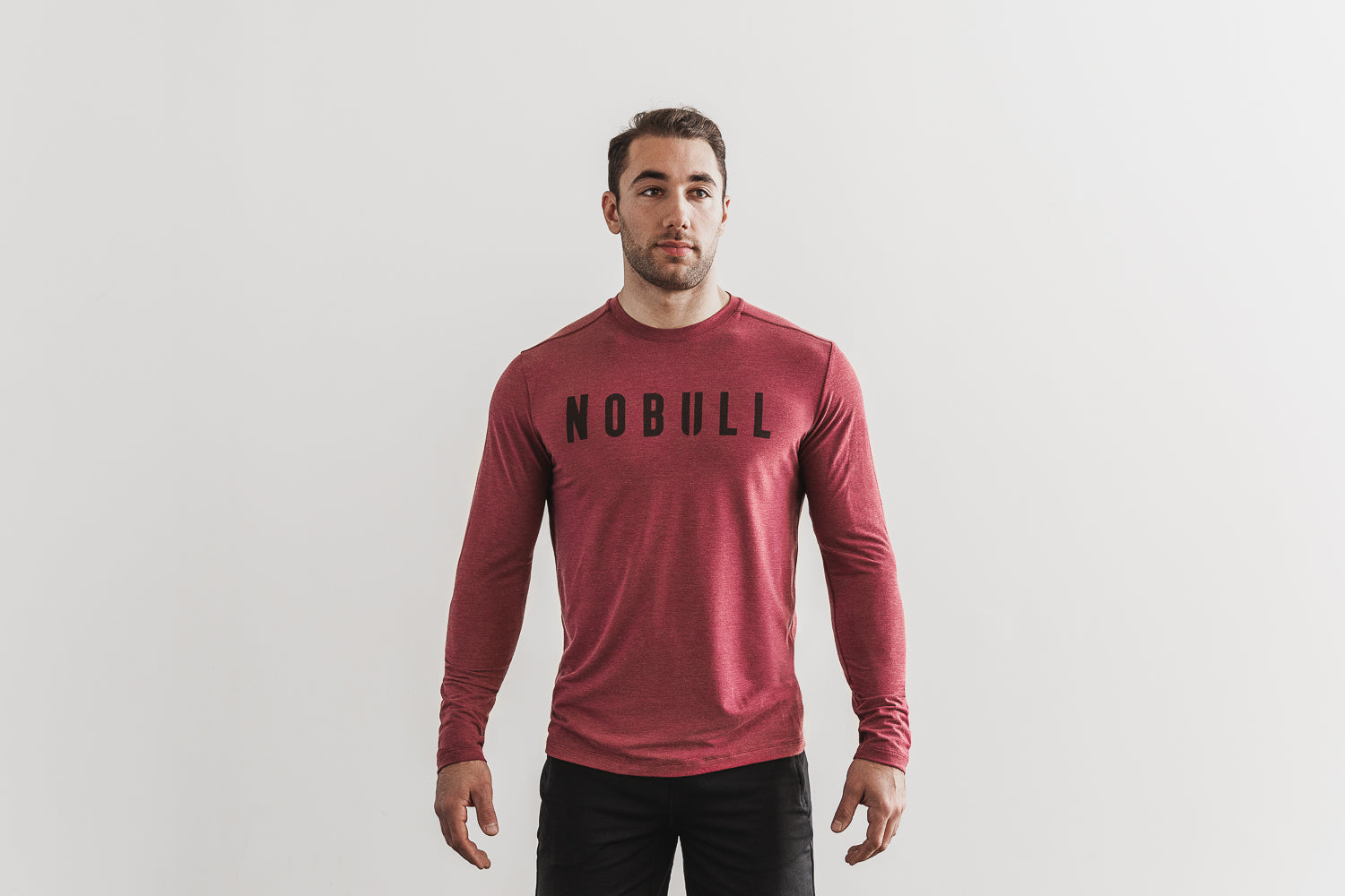 Men\'s Nobull Long Sleeve Red | 253419-SUY