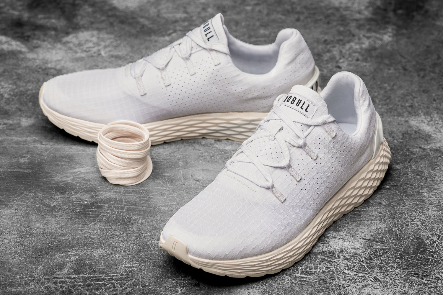 Men's Nobull Running Shoes White | 568390-AYF